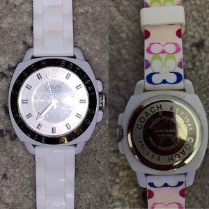 Coach White Silicone Watch